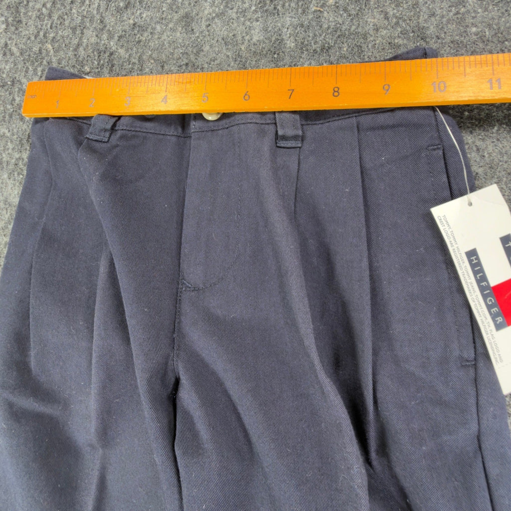 Tommy Hilfiger Y2K Chino Pants Boys 5 Navy Blue Cotton NWT Deadstock - take2supply