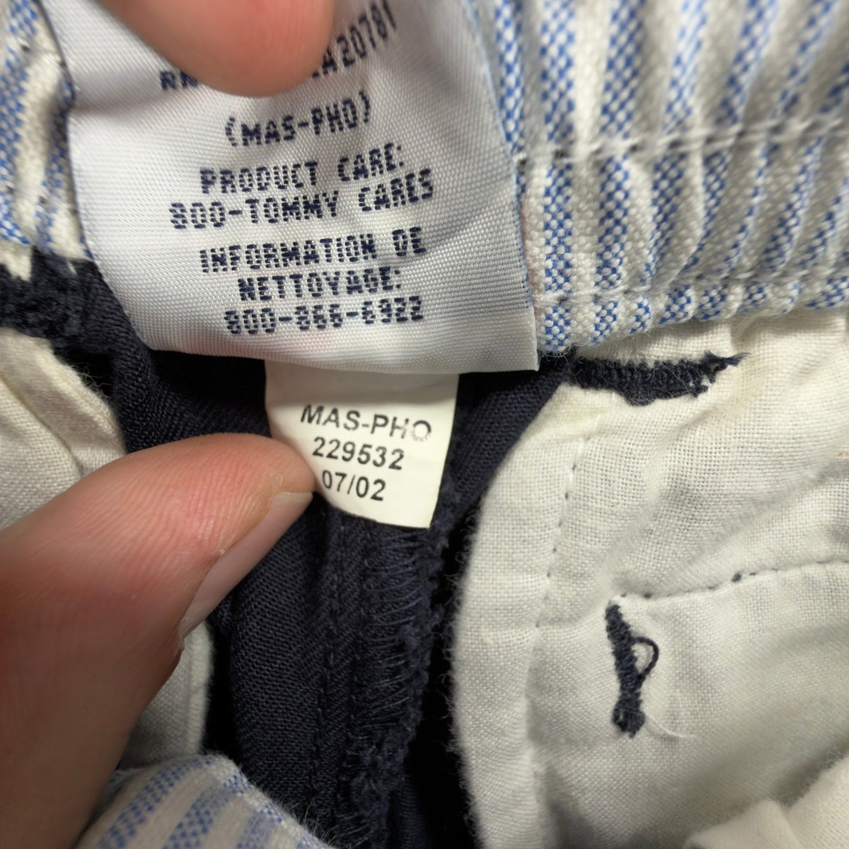 Tommy Hilfiger Y2K Chino Pants Boys 5 Navy Blue Cotton NWT Deadstock - take2supply