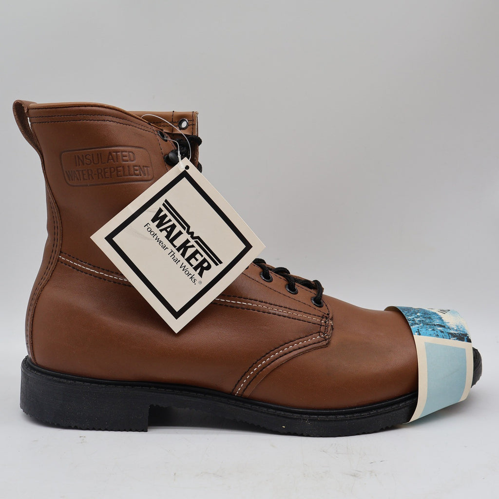 Walker Work Boots Mens 12 D Vintage Brown Leather Arctic Insulated USA Made 711 - take2supply