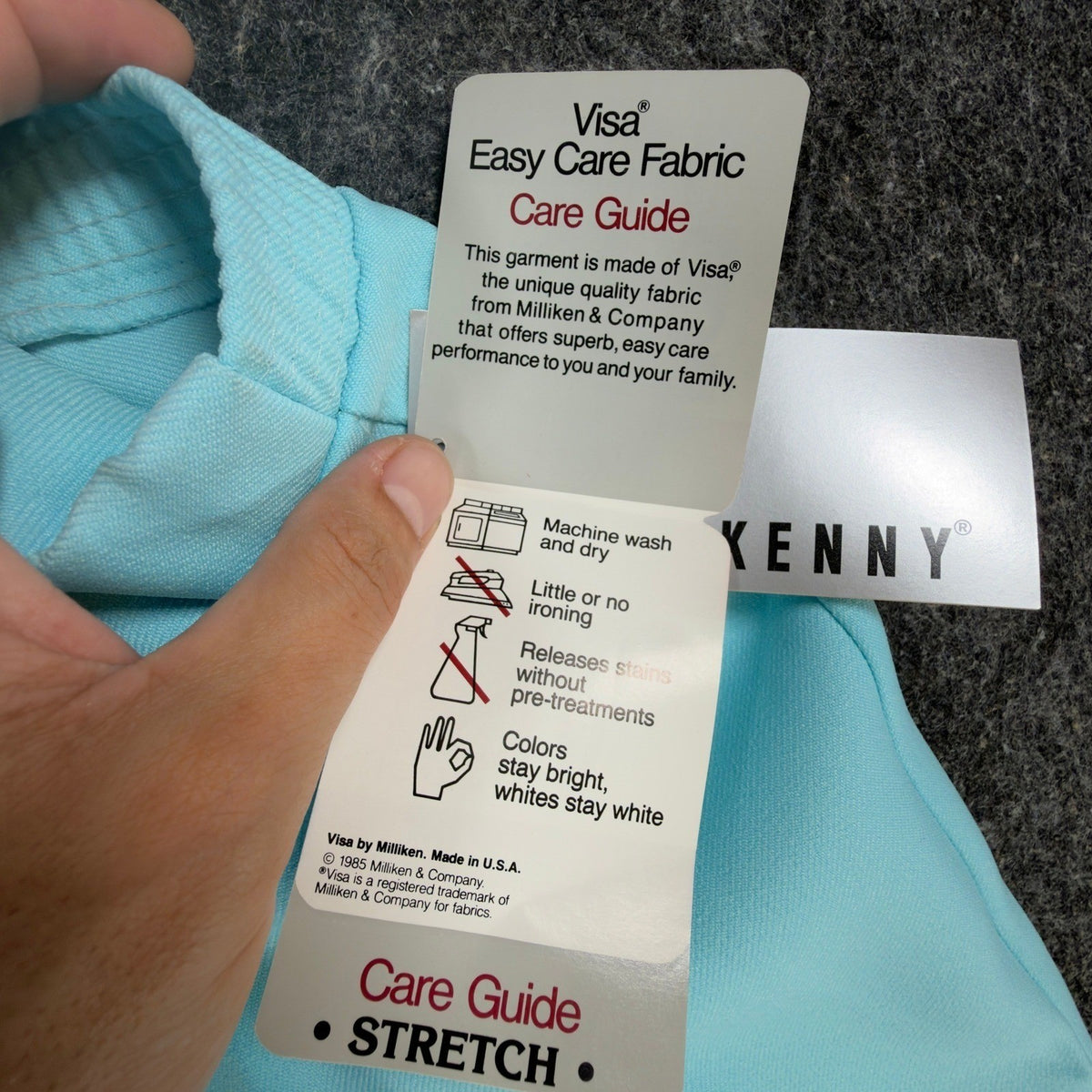 Donnkenny Vintage Pants Girls Size 10 Blue Straight Leg Stretch Made in USA NWT - take2supply
