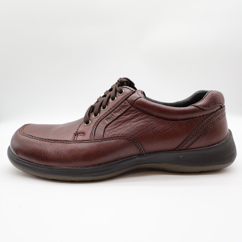 Hush Puppies Approach Oxford Shoes Mens 8 M Dark Brown Leather Airport Friendly - take2supply