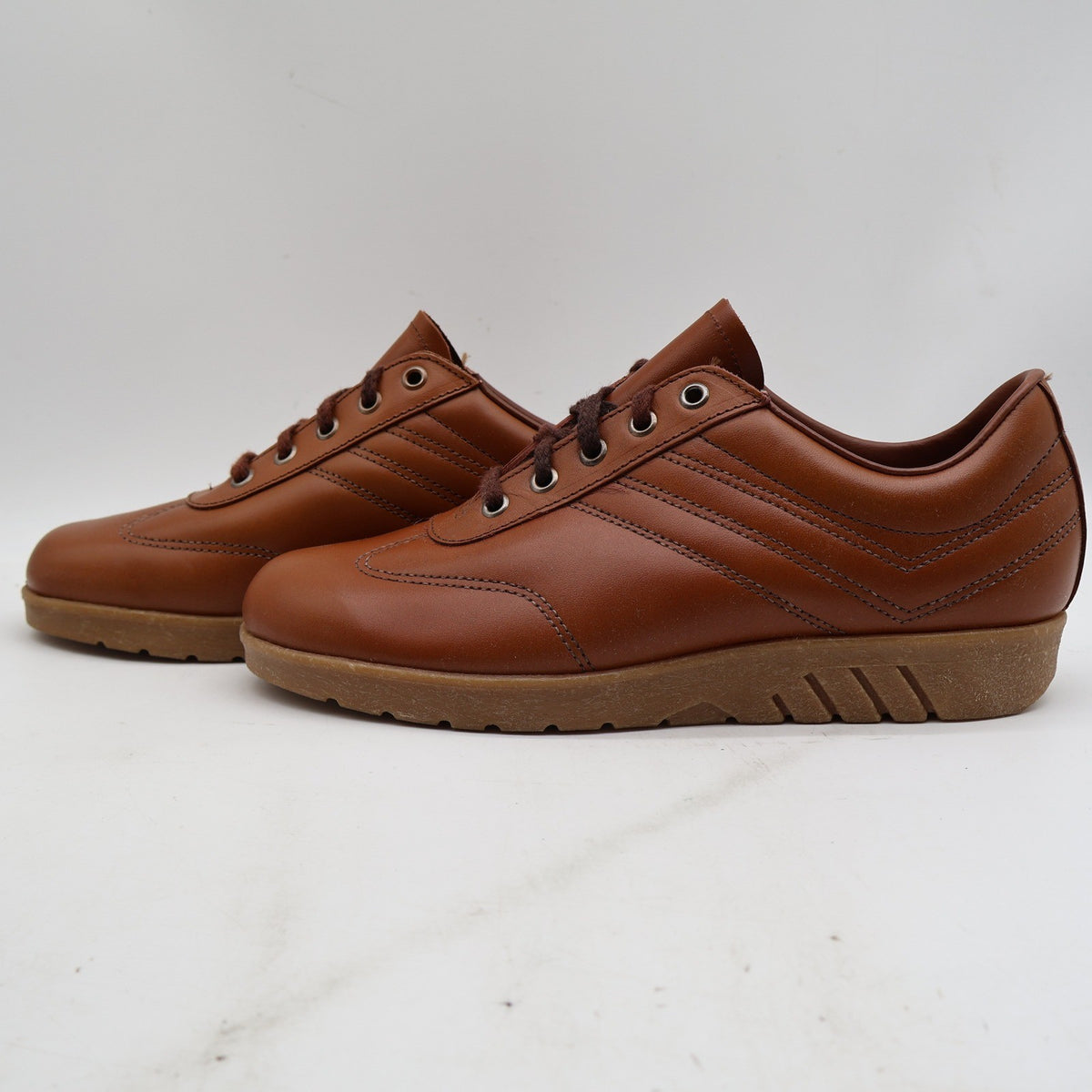 Walker Vintage 70s Leather Shoes Mens 8 D Brown Made in USA Deadstock 7216 - take2supply