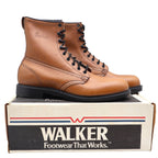 Walker Work Boots Mens 11 Vintage USA Leather Tan Brown Lace Up 8 Inch 709 NEW - take2supply