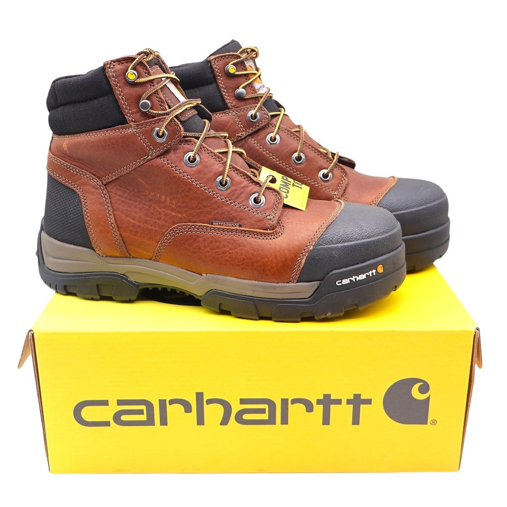 Carhartt Ground Force Work Boots Mens 9M Brown Leather Composite Toe CME6355 NIB - take2supply