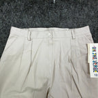On The Verge Vintage 90s Pleated Shorts Womens 12 Beige Cotton NWT Made in USA - take2supply