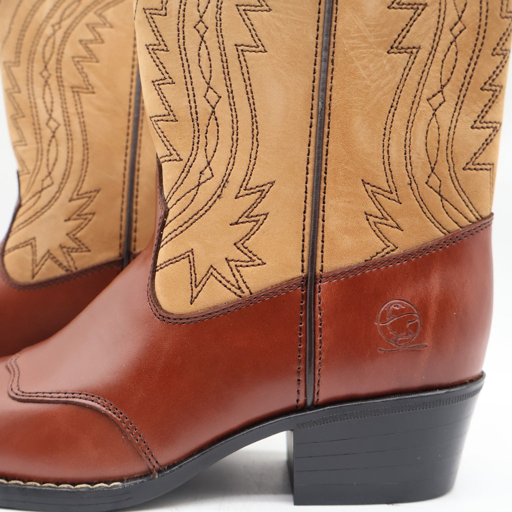 Durango Western Boots Kids Size 3 D Vintage 2004 Brown Tan Leather Lil Legends - take2supply