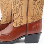 Durango Western Boots Kids Size 3 D Vintage 2004 Brown Tan Leather Lil Legends - take2supply