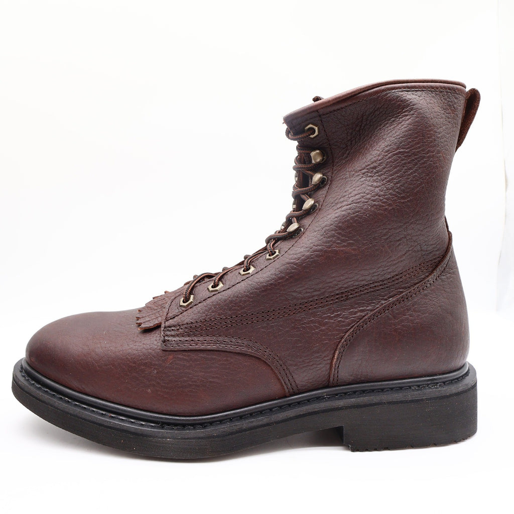 Dan Post Lace Up Boots Mens 13D Brown Oily Leather Kiltie DP69612 New With Tags - take2supply