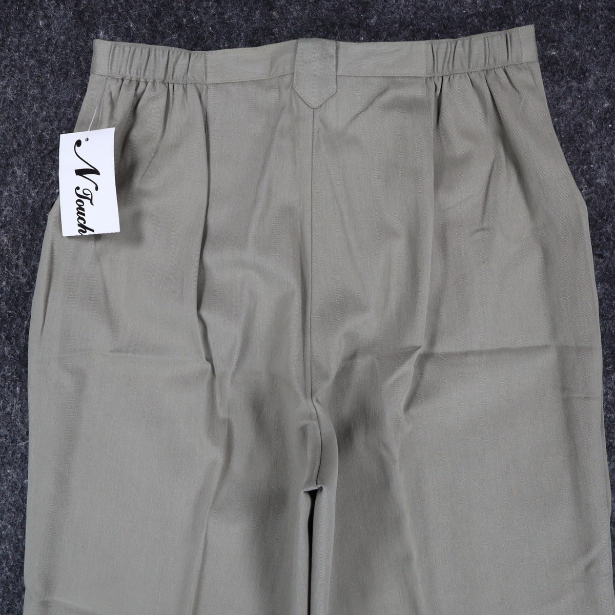 N Touch Pants Womens 10 Green Cotton Tencel Elastic Back Straight Leg 551M NWT - take2supply