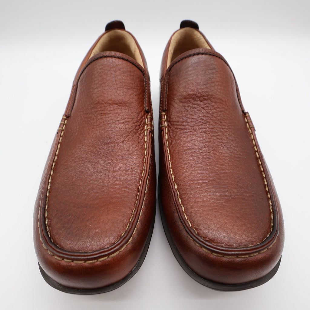 Hush Puppies GT Slip On Loafers Mens 9.5 Red Brown Leather Bounce H12466 NEW - take2supply