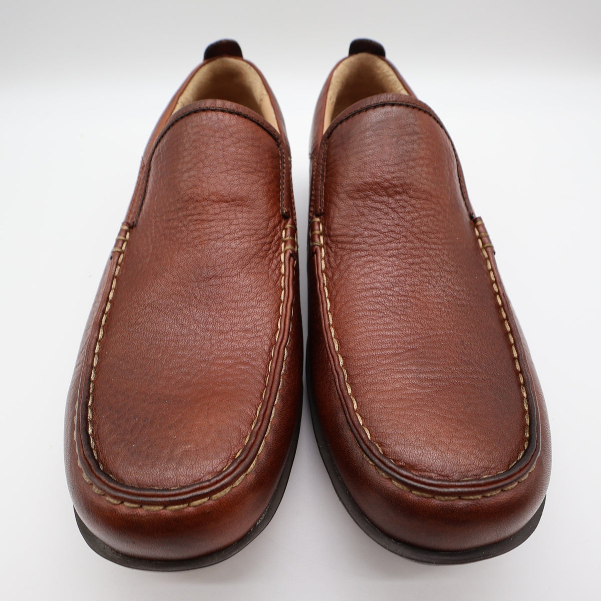 Hush Puppies GT Slip On Loafers Mens 9.5 Red Brown Leather Bounce H12466 NEW - take2supply