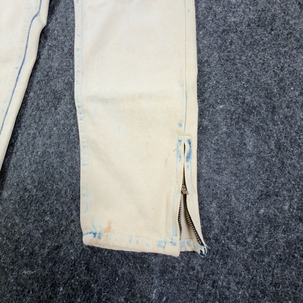 Lee 80s Vintage Marin Riders Jeans Girls 12 Acid Wash Yellow NWT C508 - take2supply