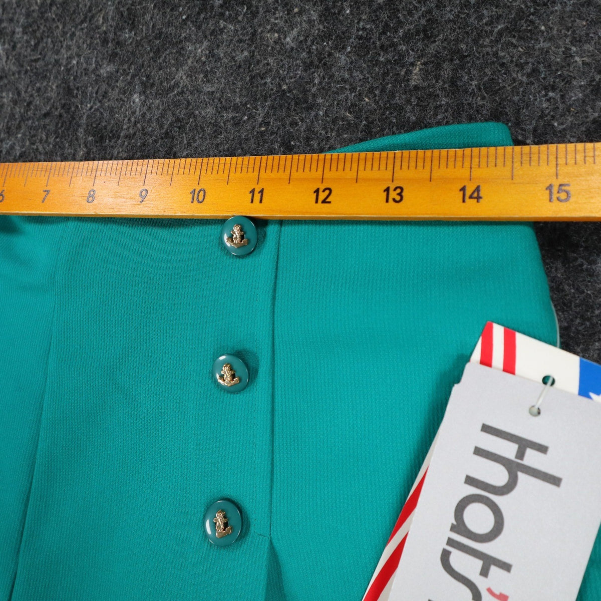 That's Me! Vintage 90s Nautical Short Set Womens M 9/10 Teal Green Deadstock NWT - take2supply