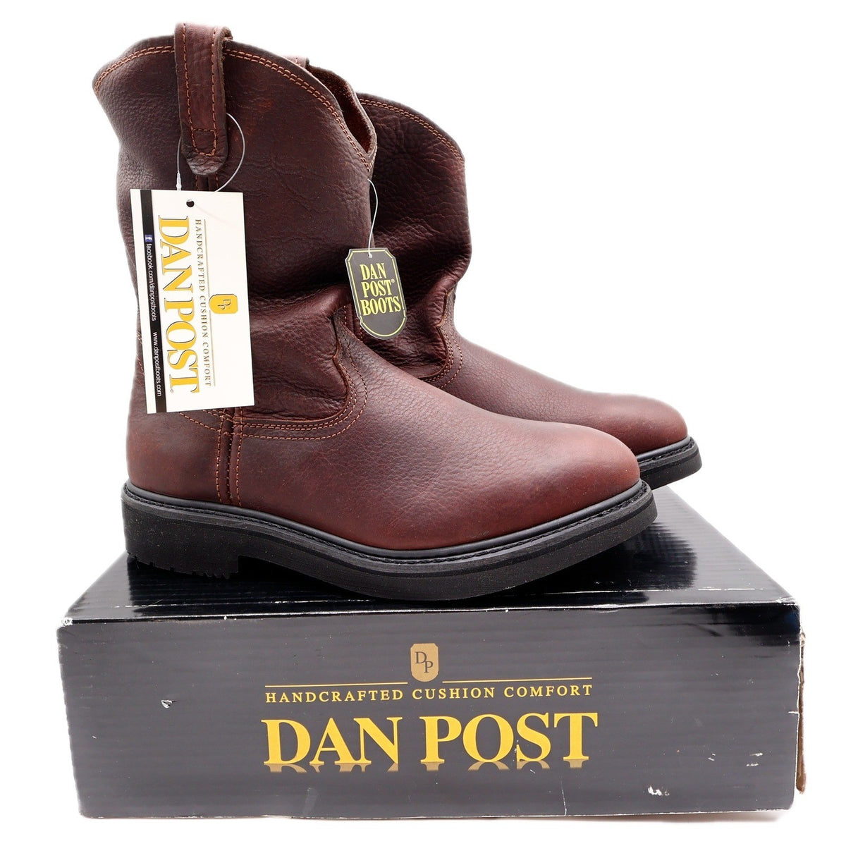 Dan Post Briar Oily Pull On Boots Mens 12D Brown Leather NWT DP69622 - take2supply