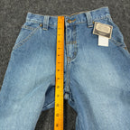 John Deere Y2K Carpenter Denim Shorts Boys 8 Stone Wash NWT Rugged Workwear - take2supply