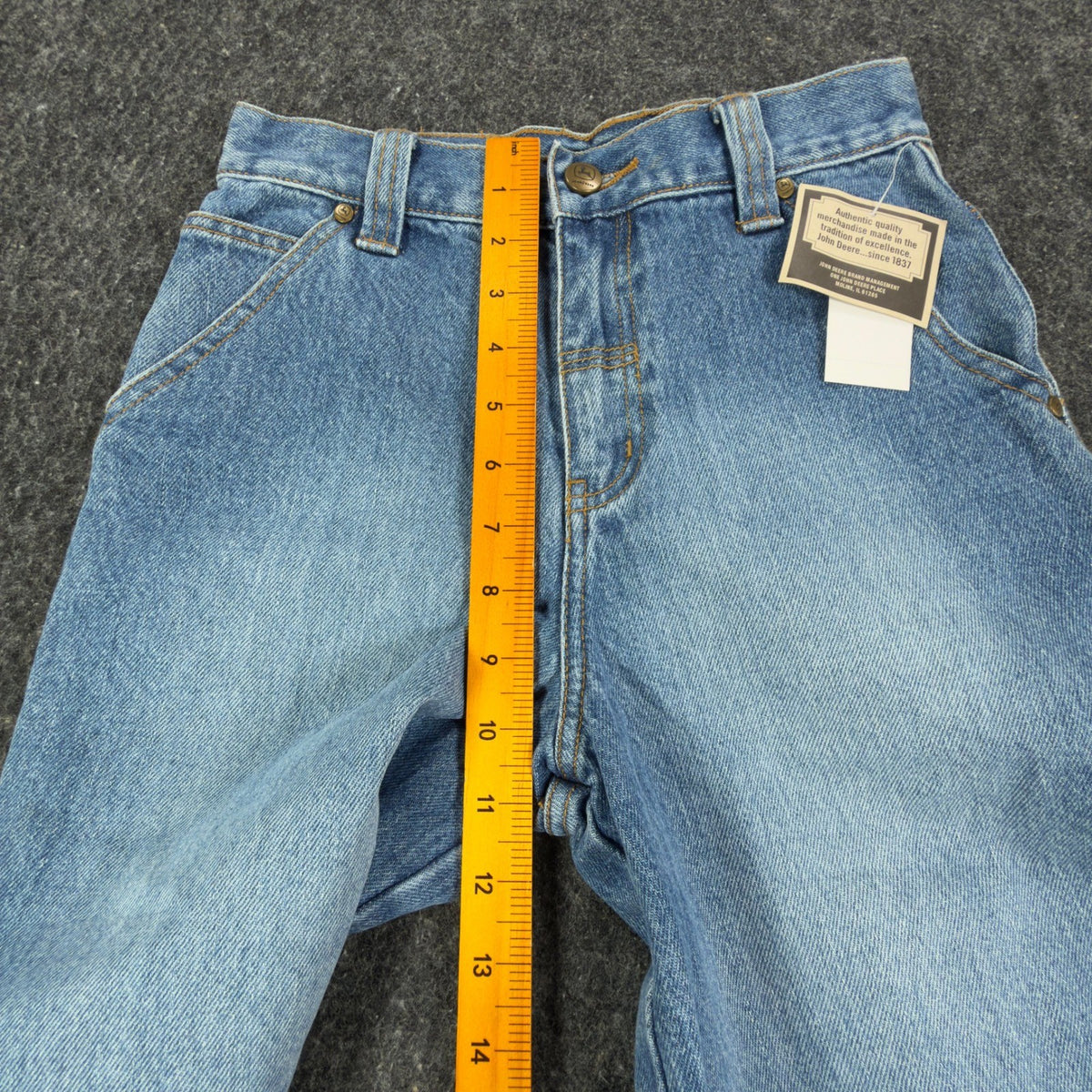John Deere Y2K Carpenter Denim Shorts Boys 8 Stone Wash NWT Rugged Workwear - take2supply
