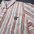Turtle Bax Vintage 70s Striped Button Down Shirt Boys 15-16 Red White NWT - take2supply