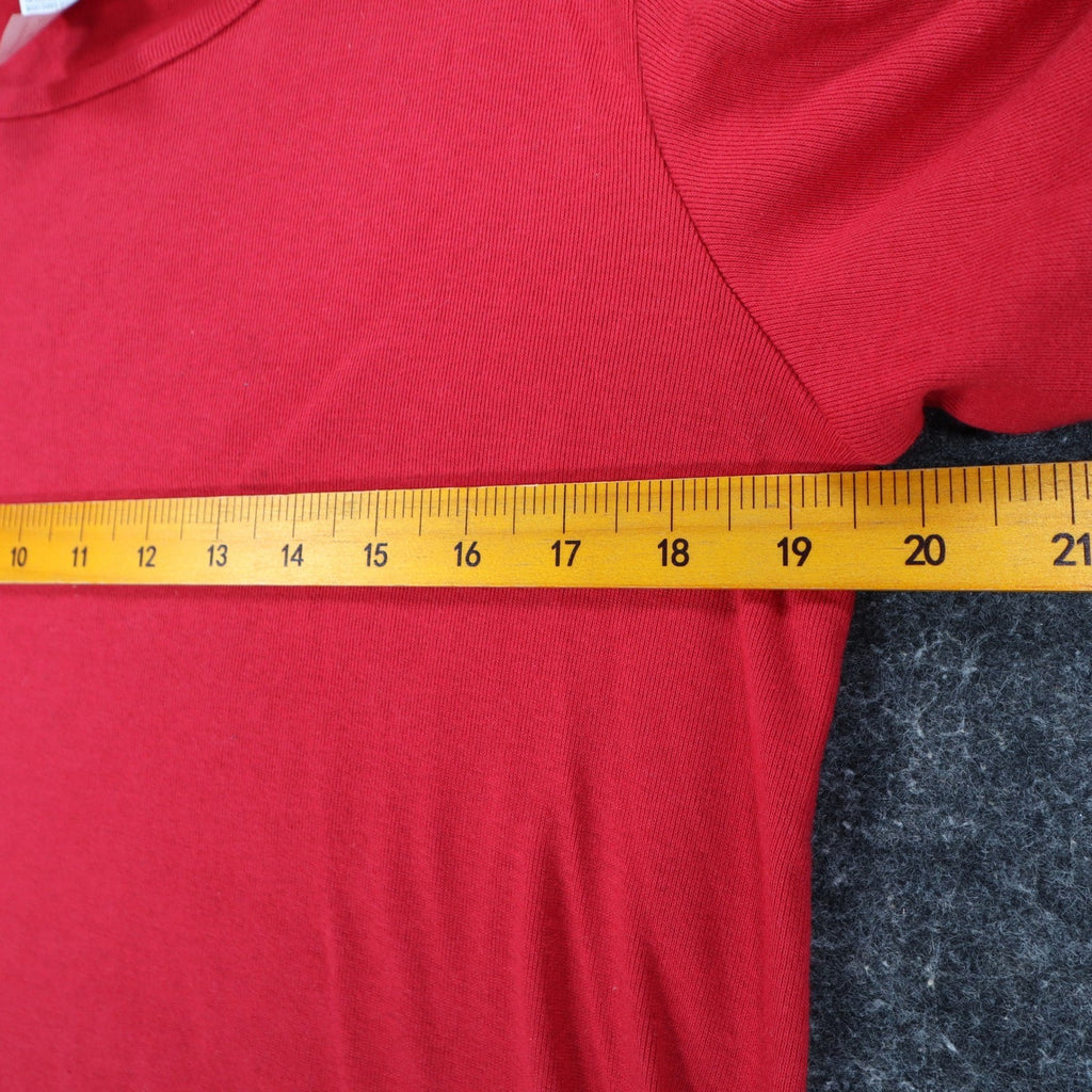N Touch Top Womens Small Red Cotton Blend Rhinestone Split Sleeve Macintosh - take2supply