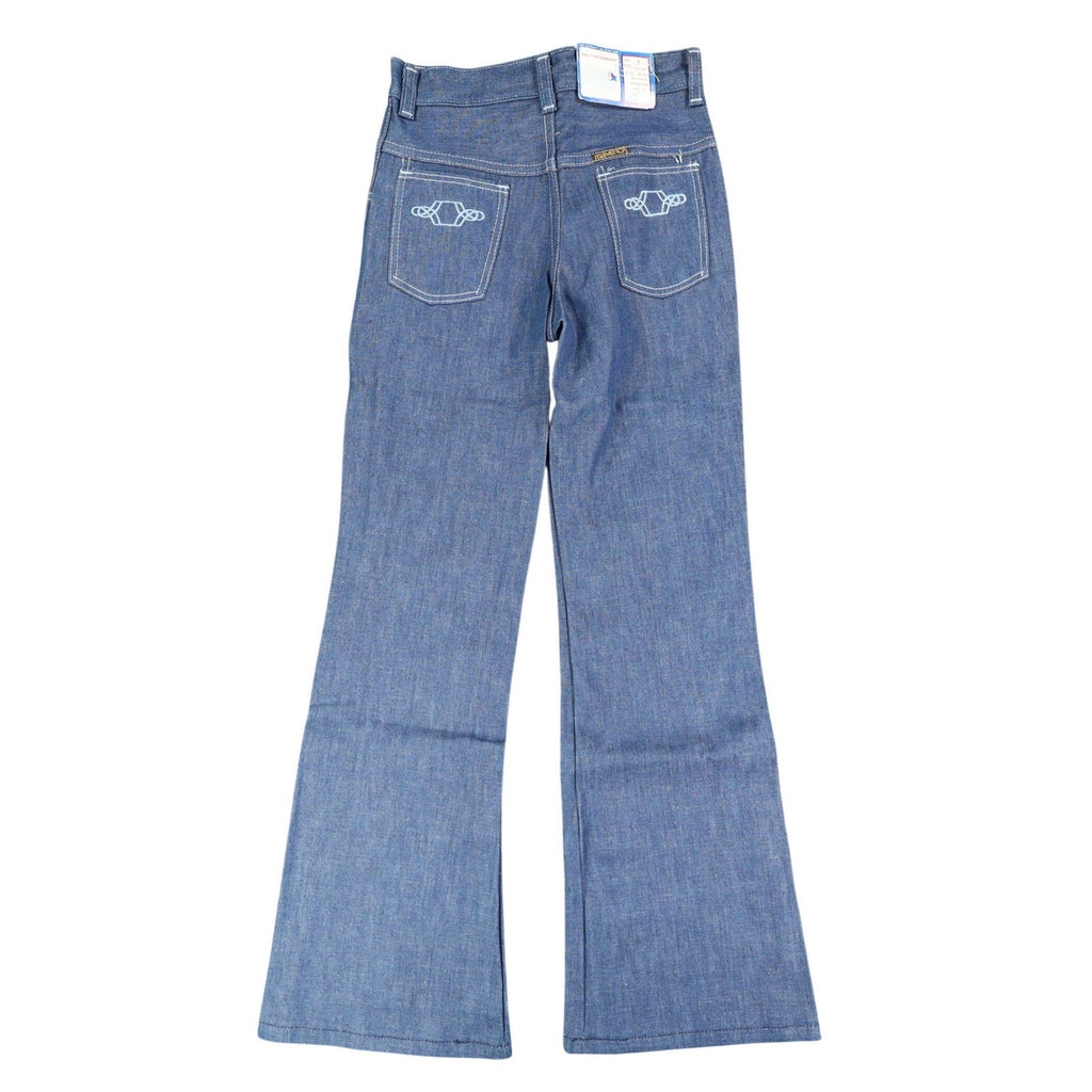 Vintage Young Maverick Boys Jeans Size 7 Blue Flare Leg USA NWT - take2supply