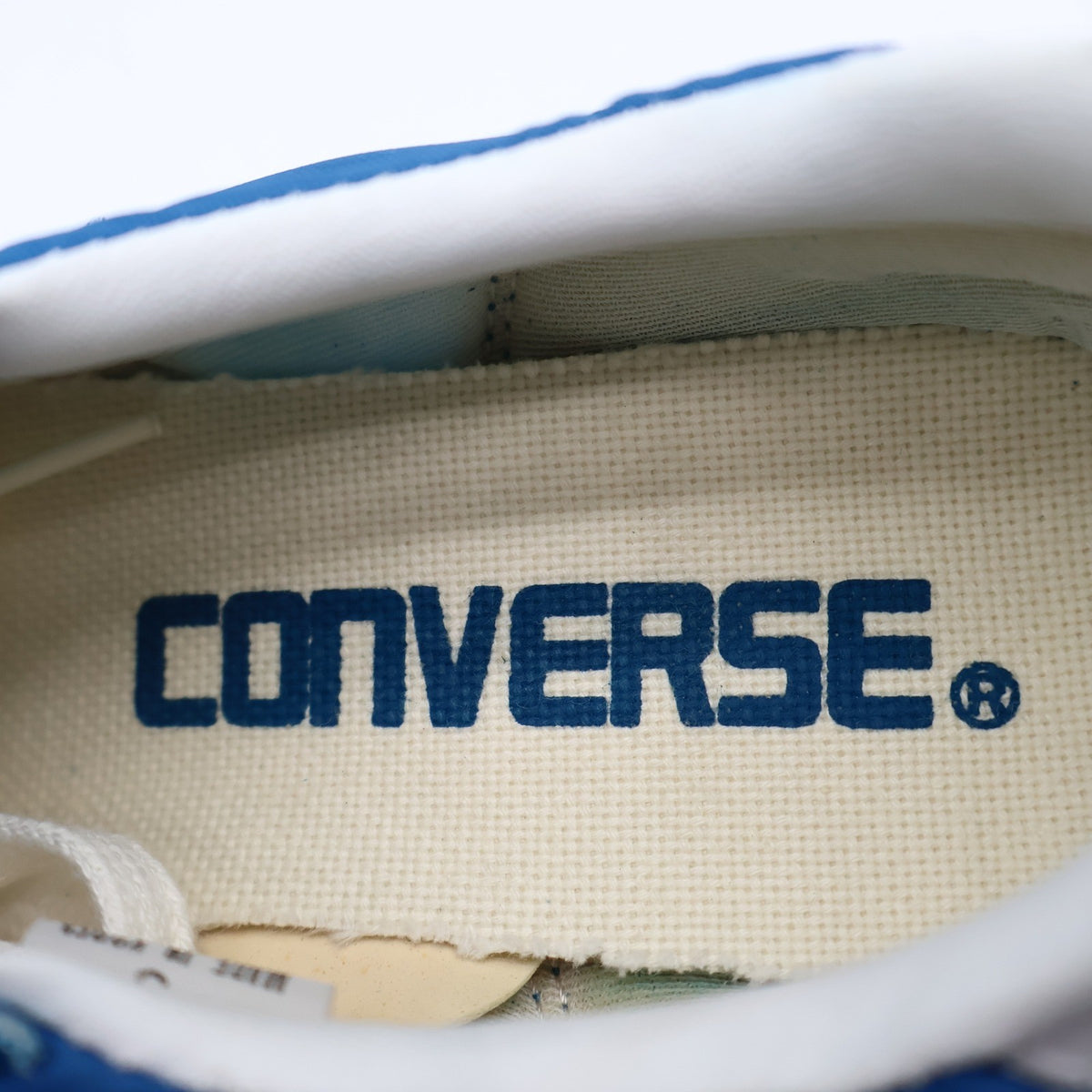 Converse Road Star Boy's Size 3 Vintage 80s Blue Nylon Suede Sneakers Deadstock - take2supply