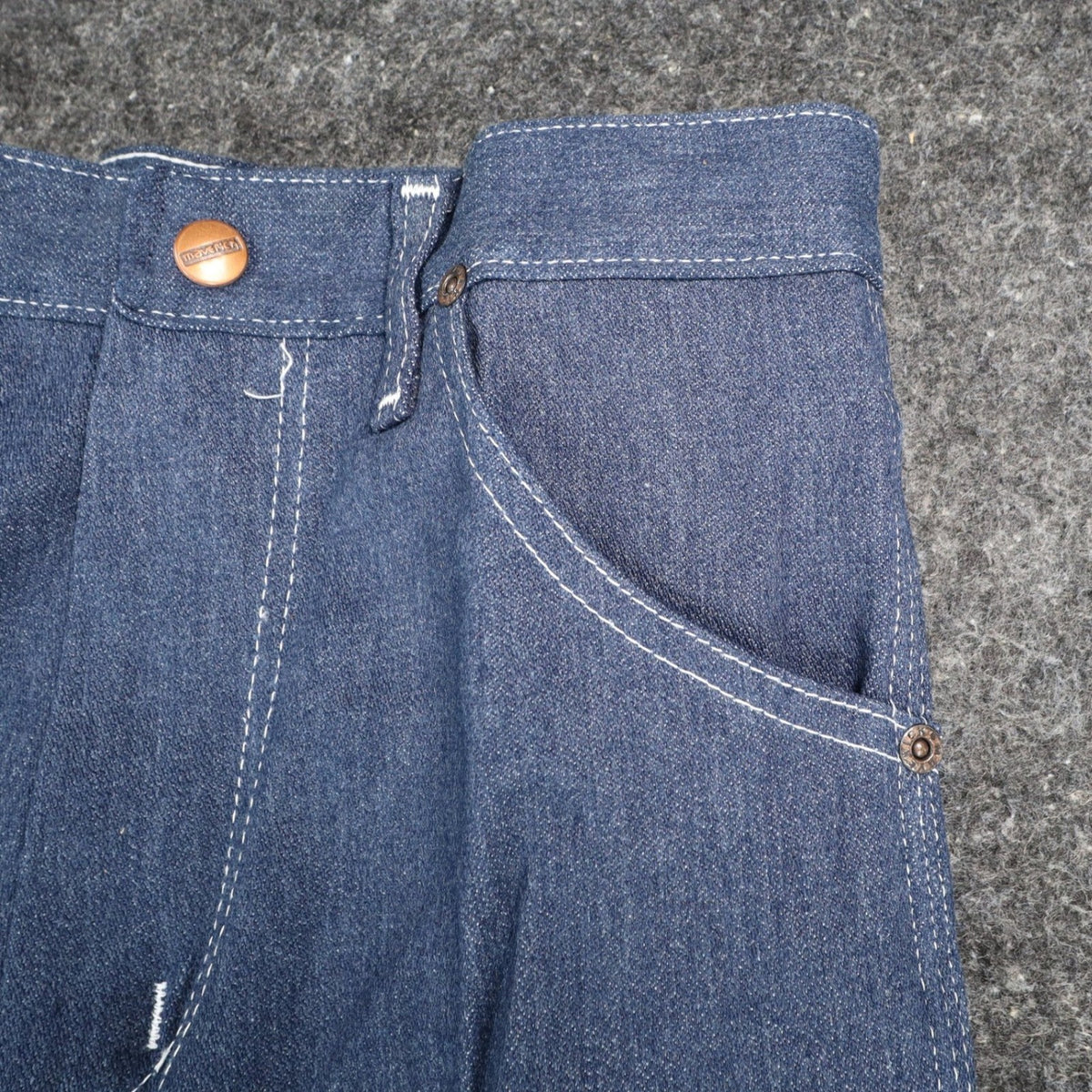 Maverick Straight Leg Jeans Boys 14 Regular Vintage 70s Blue Deadstock USA Made - take2supply