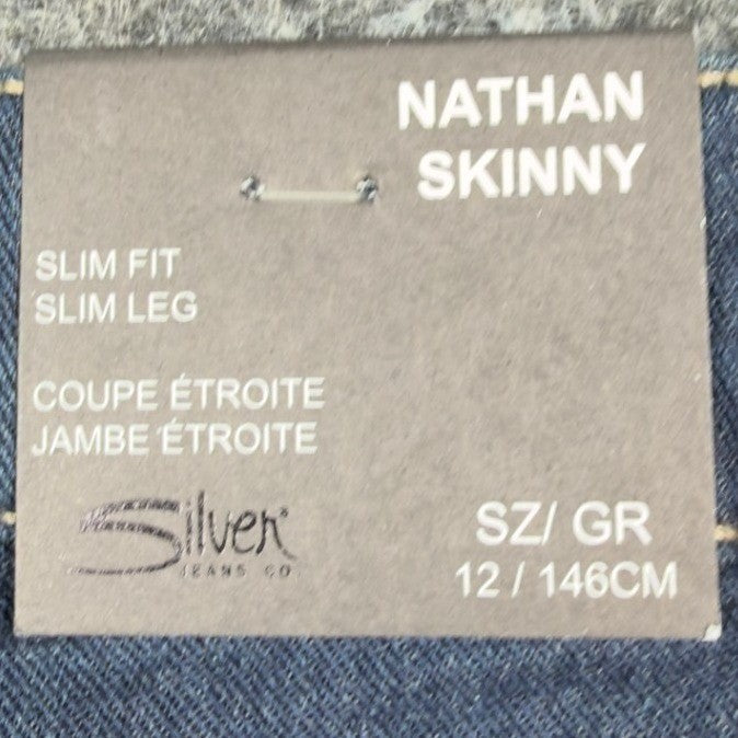 Silver Jeans Co. Nathan Skinny Jeans Boys Size 12 Dark Blue Stretch NWT - take2supply