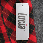 Lucia Plaid Vest Womens Size 12 Vintage 90s Red Tartan Button Front Made in USA - take2supply