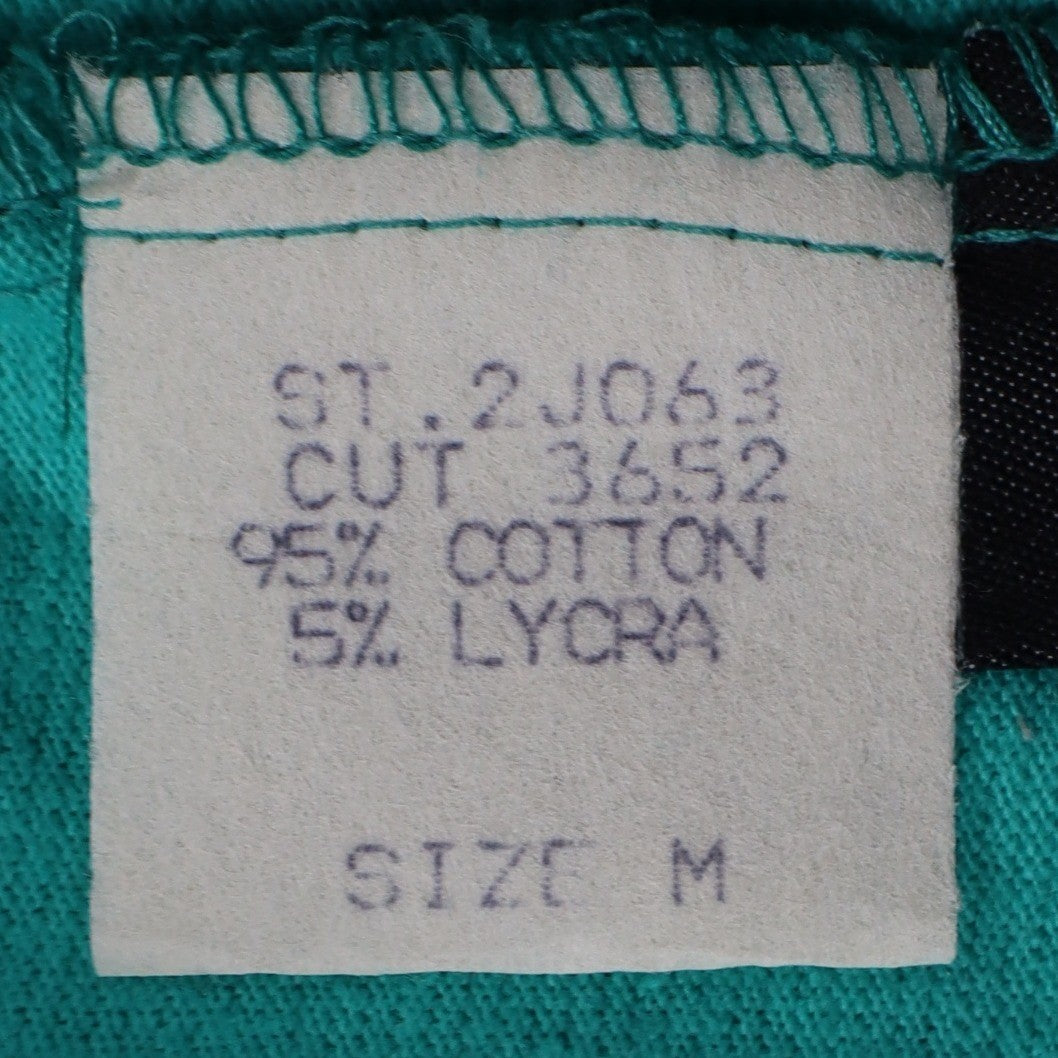 Hang Ten Leggings Medium Vintage 90s Teal Cotton Stretch Made in USA NWT - take2supply