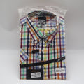 F/X Fusion Shirt Mens XL Multi Colored Check Short Sleeve Easy Care D552 NWT - take2supply