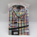 F/X Fusion Shirt Mens XL Multi Colored Check Short Sleeve Easy Care D552 NWT - take2supply