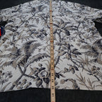 Bugle Boy Classics Button Up Shirt Mens XL Beige New Silk Rayon Tropical Floral - take2supply