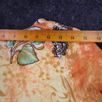 Pierri New York Top Womens Small Y2K Yellow Orange Beaded Floral Sequin A9067 - take2supply