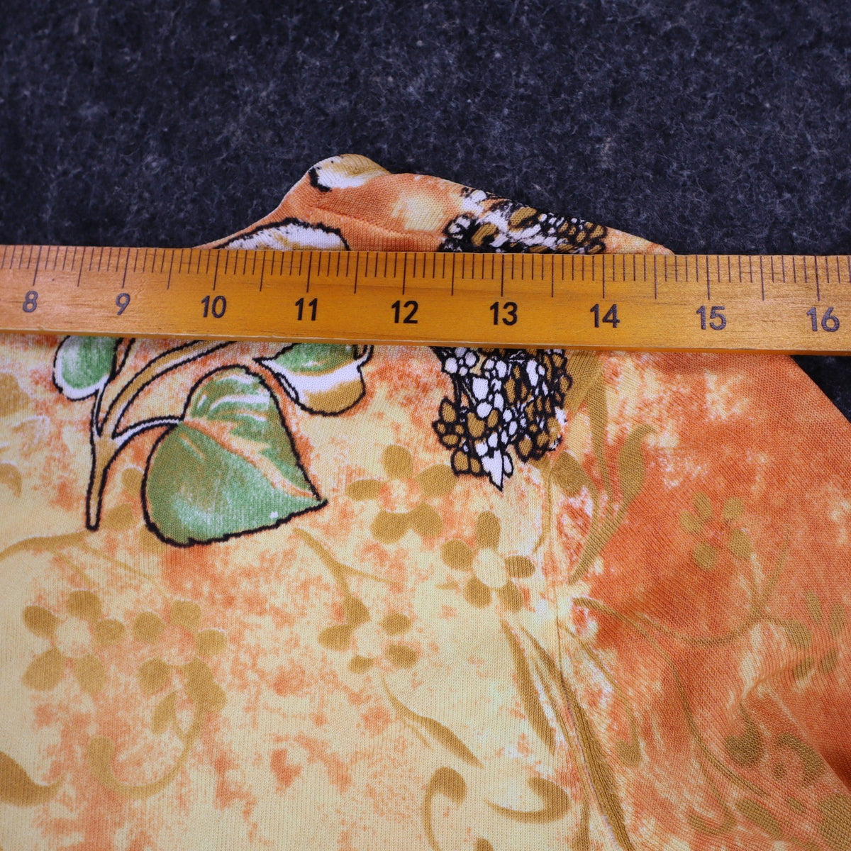 Pierri New York Top Womens Small Y2K Yellow Orange Beaded Floral Sequin A9067 - take2supply