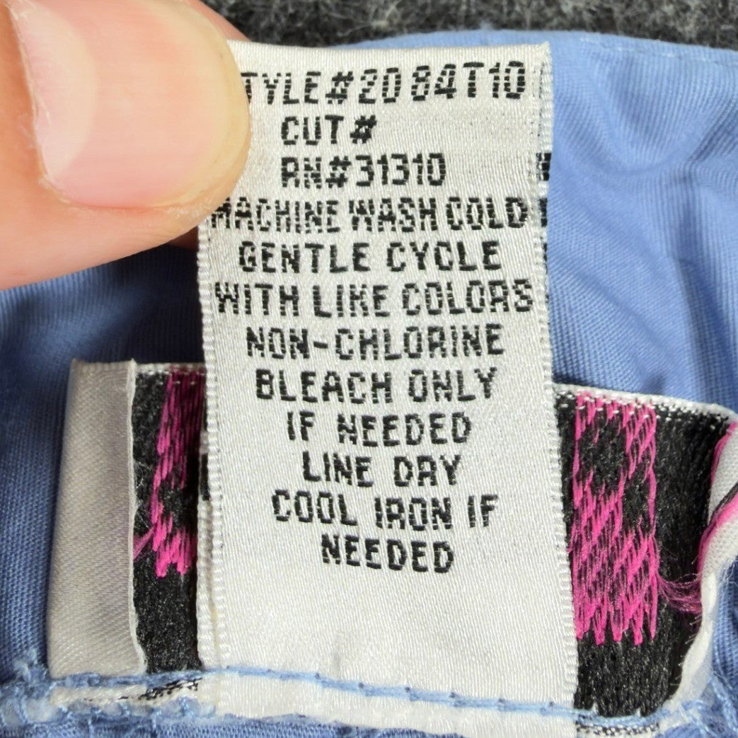 Amy Byer Y2K Bermuda Shorts Girls 12 Blue Cotton Stretch Cuffed New - take2supply