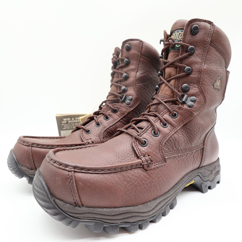 Rocky 9300 ProHunter Moc-Toe Boots Mens 10 W Brown Leather NWT Deadstock Y2K - take2supply