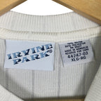 IRVINE PARK Men's White Vertical Stripe Crew Neck T Shirt XL - take2supply