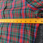 Fancy Free Plaid Blouse Womens 9 Vintage 80s Red Green Puff Shoulder Mock Neck - take2supply
