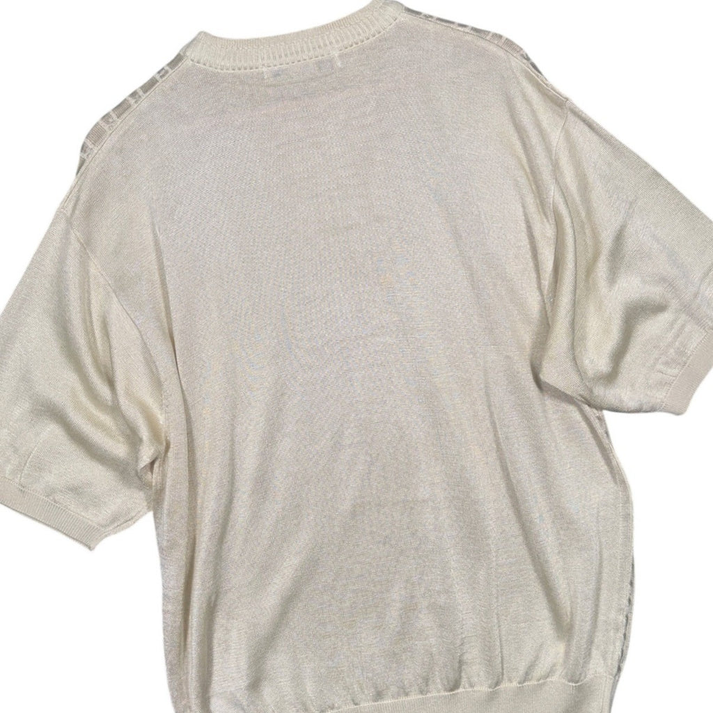 IRVINE PARK Mens XLG Tan Cable Knit Short Sleeve Sweater - take2supply
