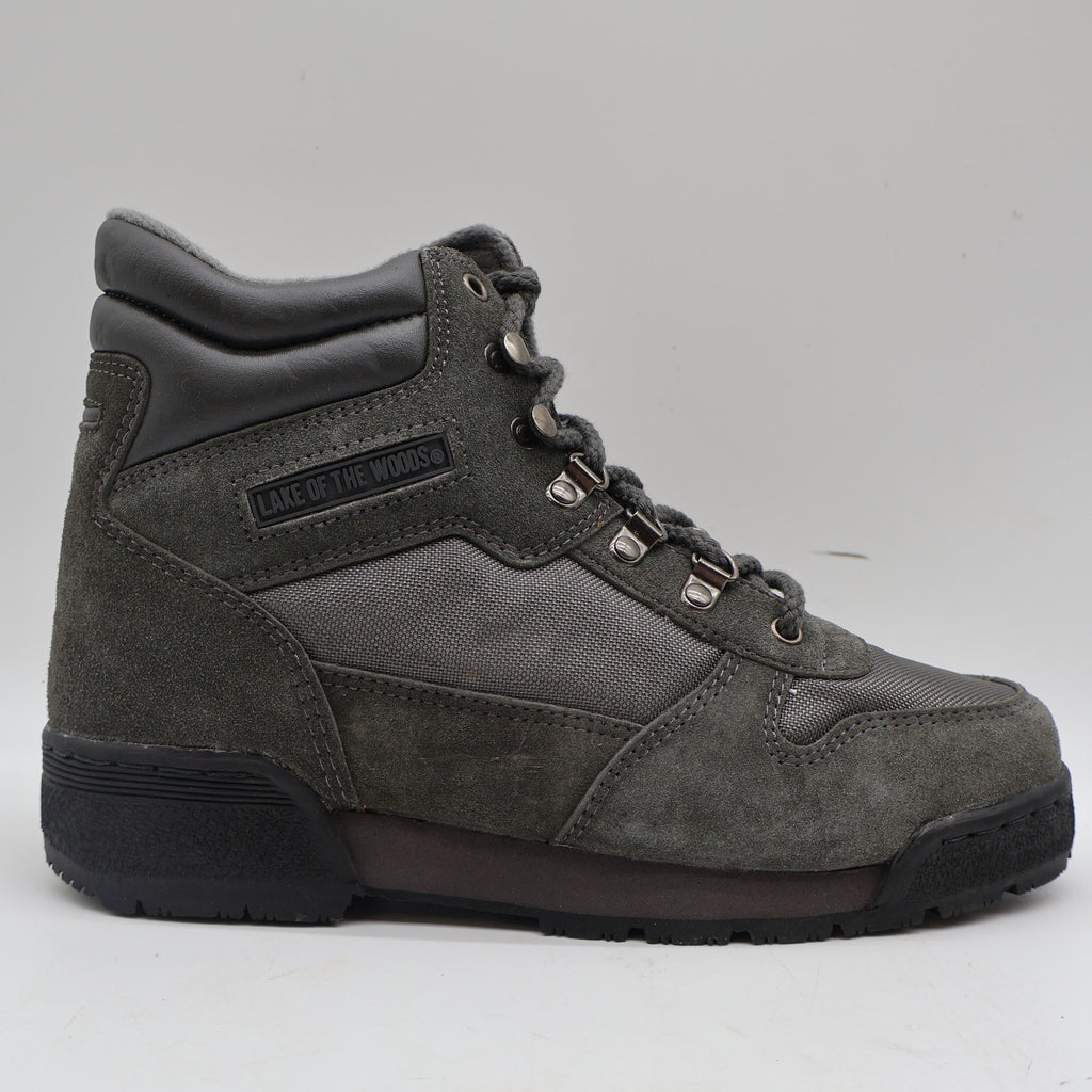 Lake Of The Woods 7000 Hiking Boots Mens 7M Vintage Deadstock Gray Leather Korea - take2supply
