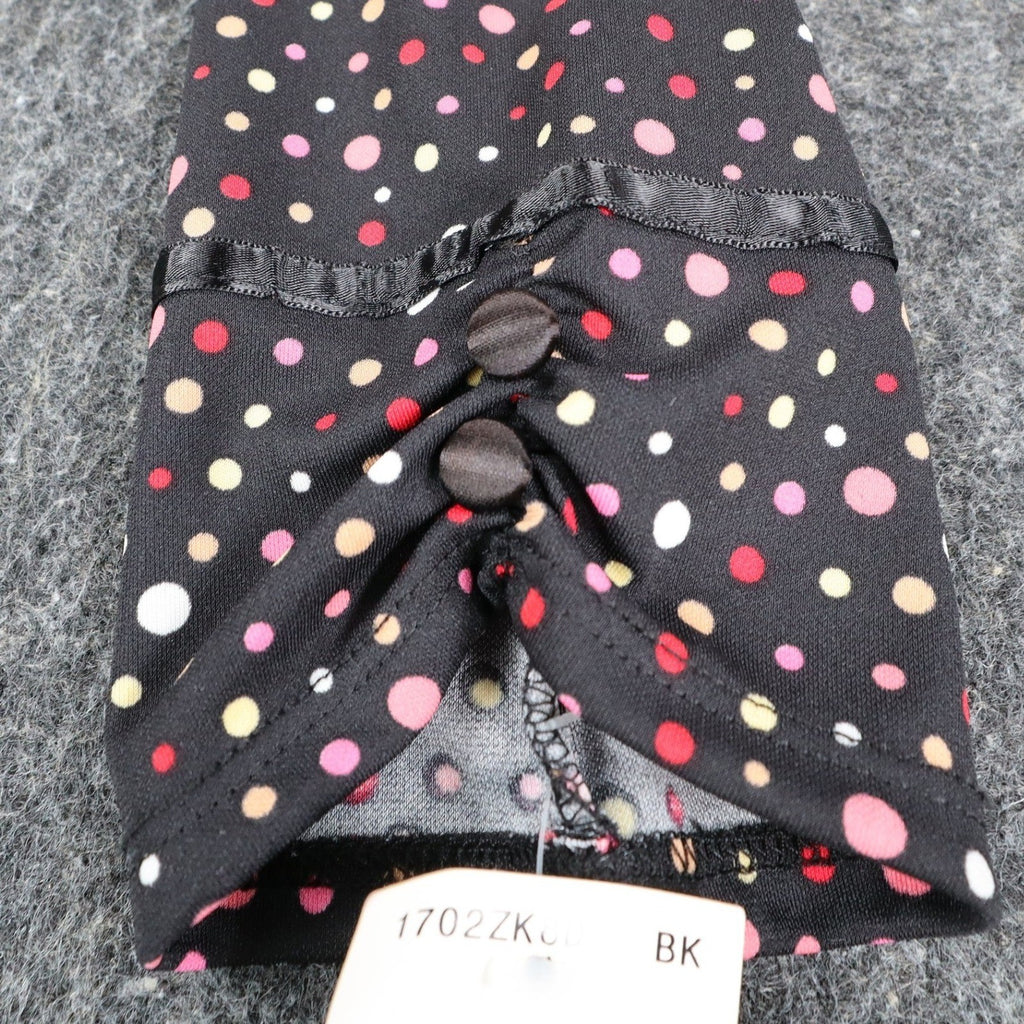My Michelle Polka Dot Dress Womens Small Y2K Black Sweetheart A-Line 3/4 Sleeve - take2supply