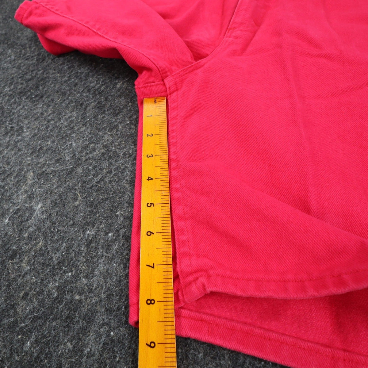 Lee Relaxed Fit Shorts Womens 12 Vintage 90s Poppy Red Cotton Made in USA NWT - take2supply