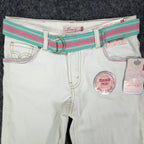 Levi's Y2K Bermuda Shorts Girls 12 White Denim NWT Deadstock - take2supply