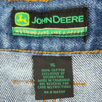 John Deere Y2K Carpenter Denim Shorts Boys 16 Stone Wash Blue NWT Vintage Style - take2supply