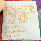 Sunny Shores Vintage 80s Bow Blouse Womens 18 Multi Plaid NWT Deadstock - take2supply