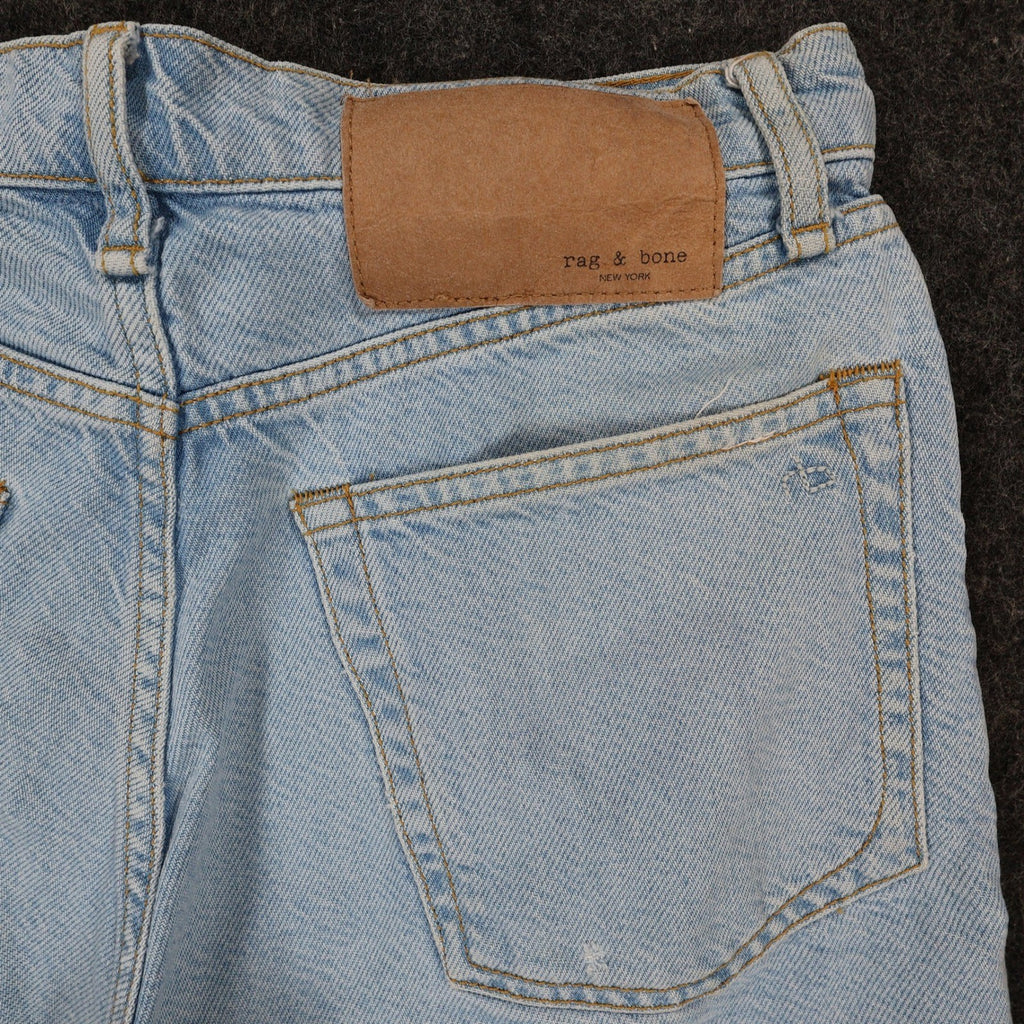 Rag & Bone Maya High-Rise 4 Short Womens 26 Blue Excellent Denim Shorts - take2supply