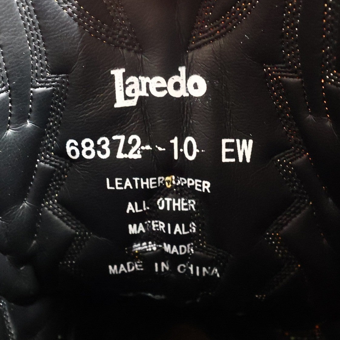 Laredo Western Cowboy Boots Mens 10 EW Leather Walnut Deertan 68372 NWT Box - take2supply