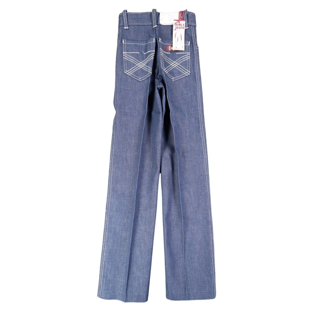 Vintage Clinchers Girls Jeans 8 Slim Blue Flare Leg USA Cotton NWT - take2supply