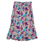 Xtrovert Skirt Womens 10 Vintage 90s Rayon Tropical Floral Pleated Midi USA NEW - take2supply