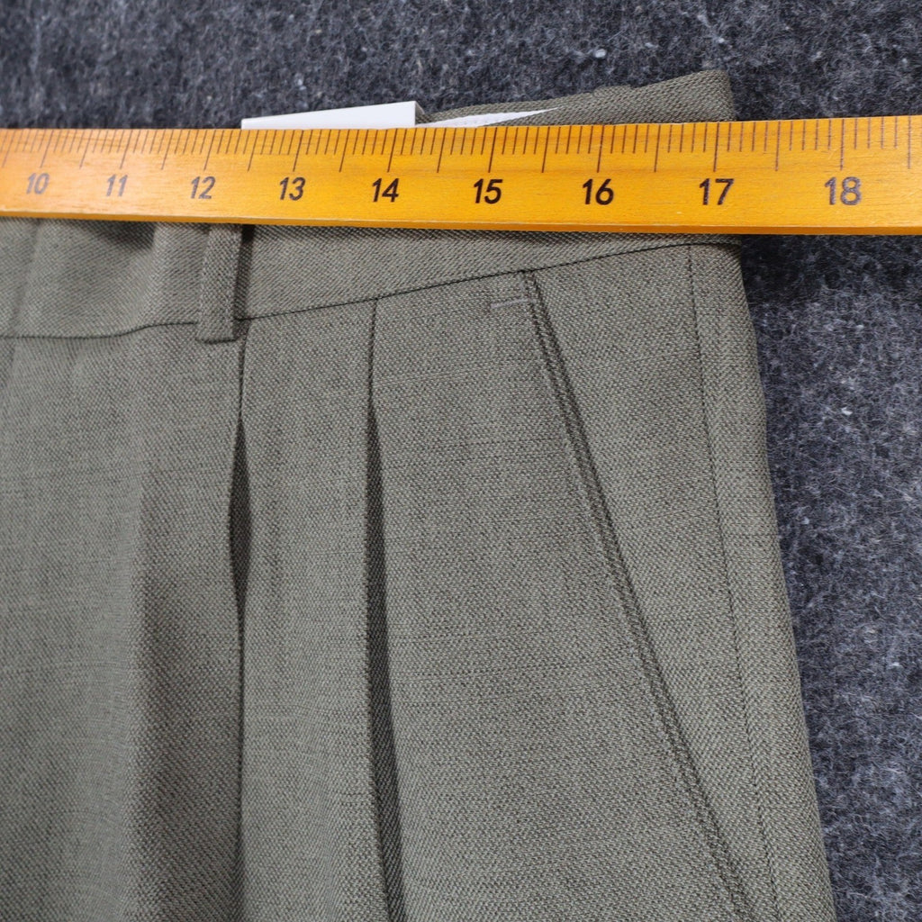 Gino Cappeli Dress Pants Mens 33 Vintage Olive Green Pleated James Deadstock - take2supply