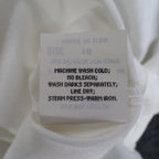 Xtrovert Blouse Womens 10 White Geometric Embroidered Short Sleeve USA NOS NWT - take2supply